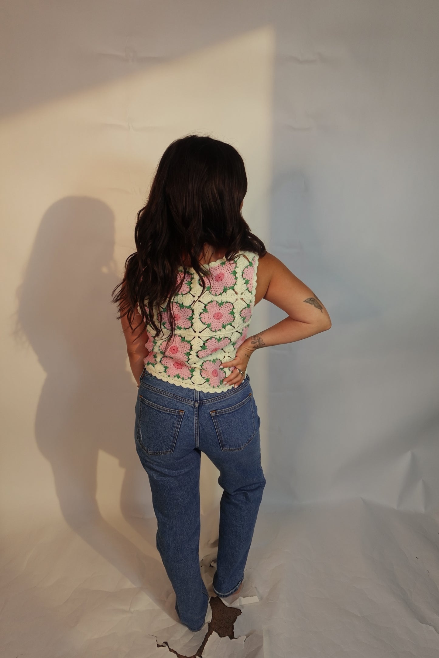 Floral Crochet Tank Top