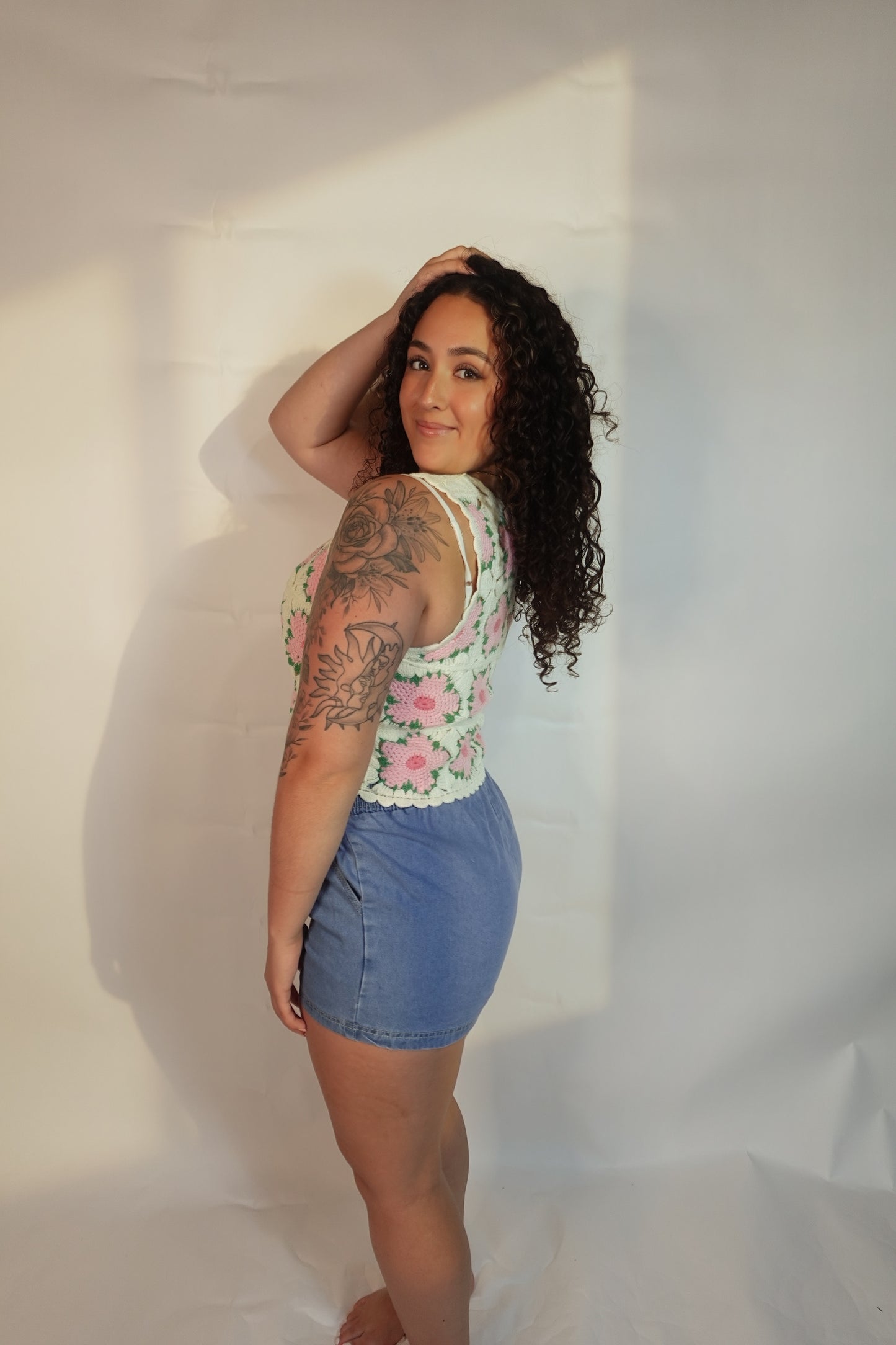Floral Crochet Tank Top