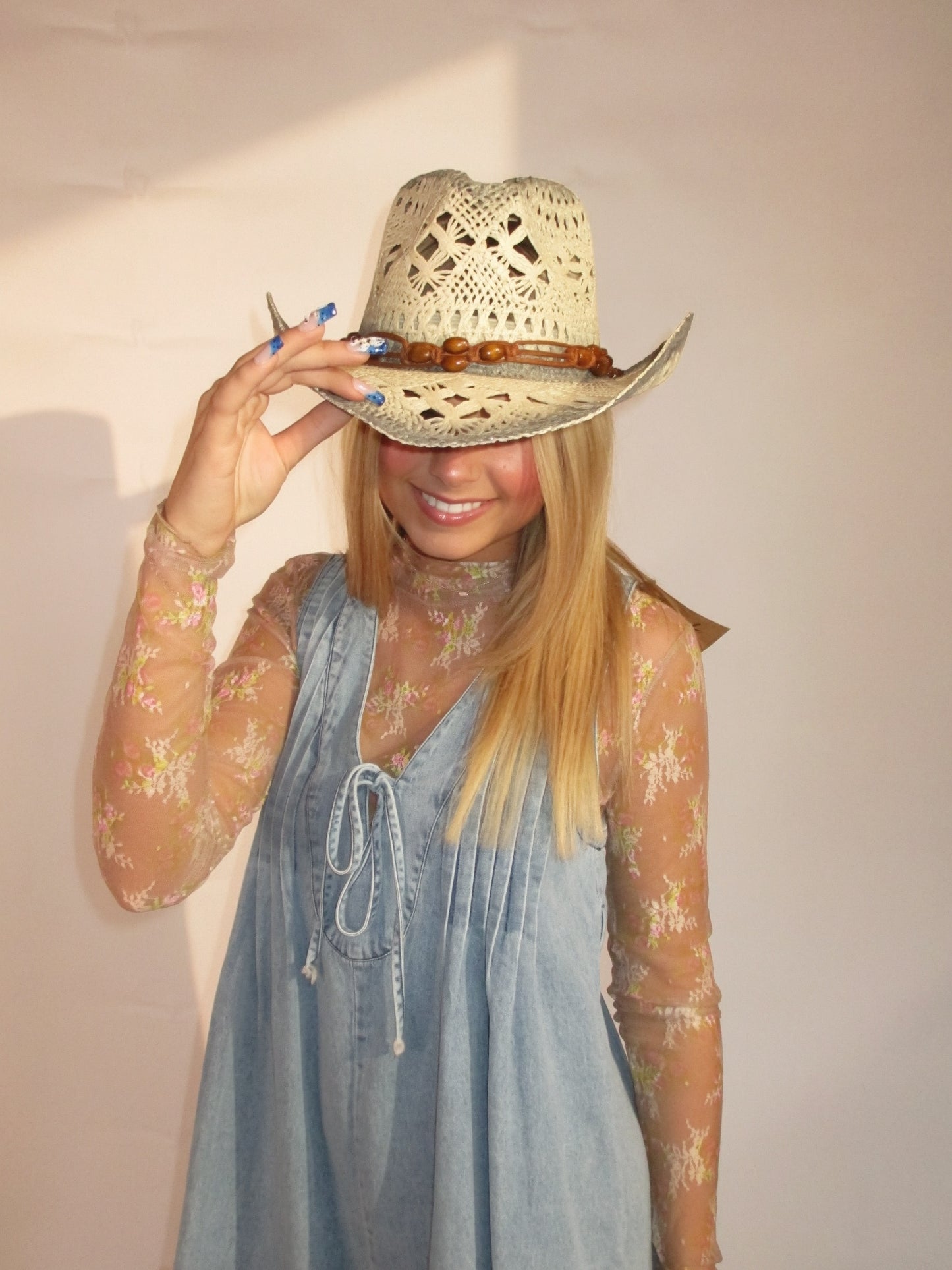Blue Western Hat