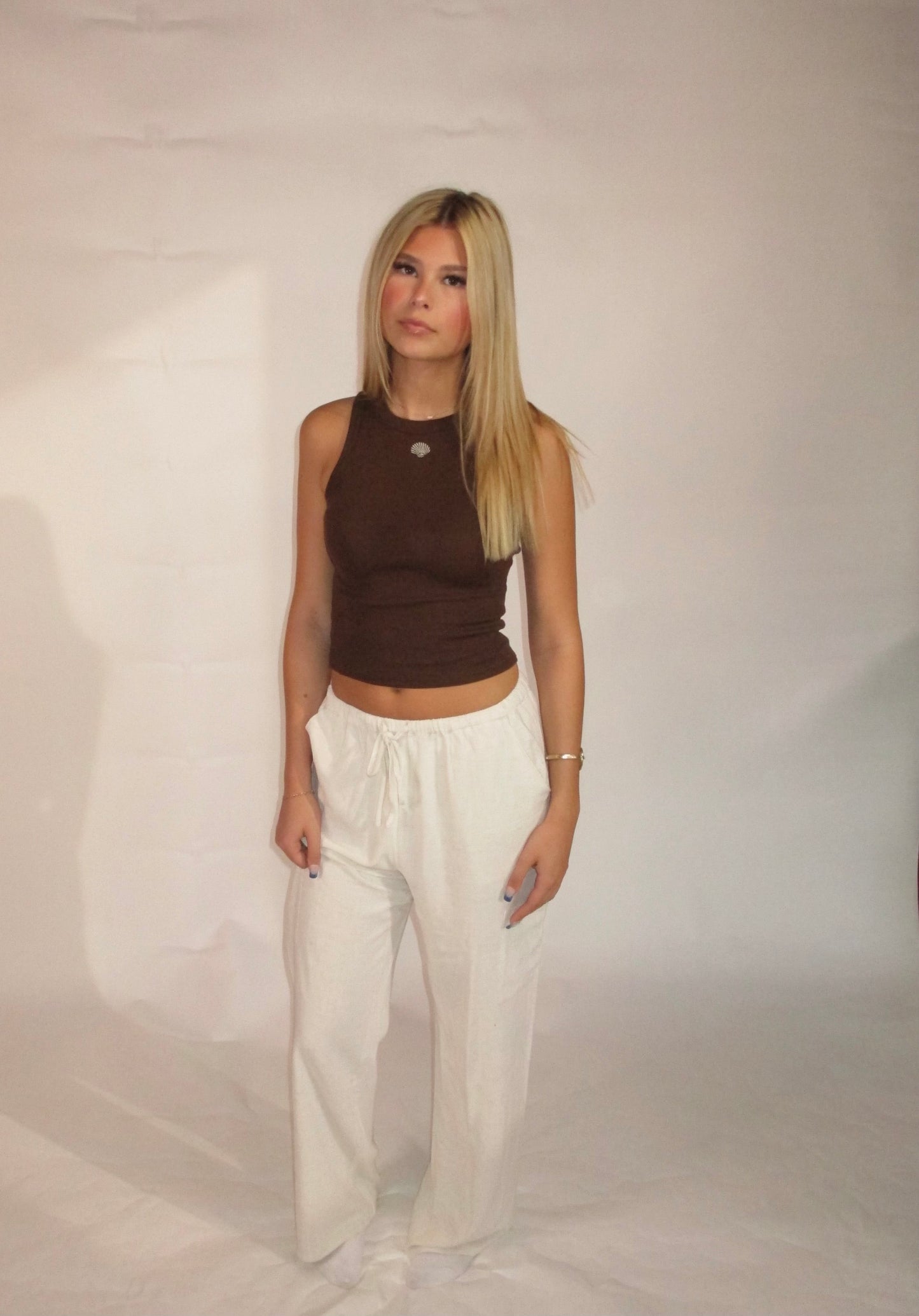 Linen pull on pants